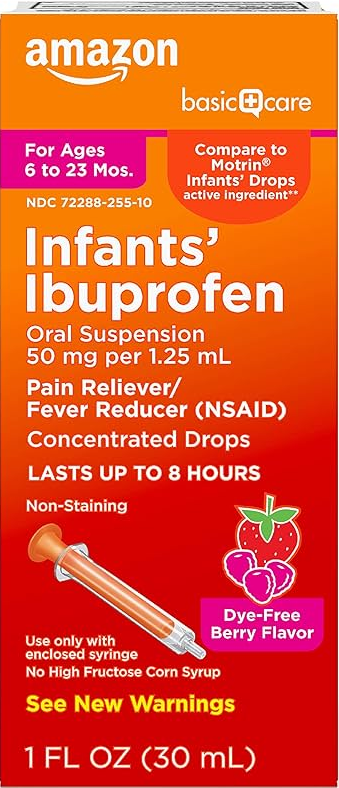 Amazon Basics Infant Ibuprofen Drops 50 mg per 1.25 mL